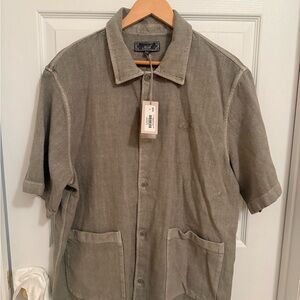 Kith Men's Soft Woven SS Boxy Collared Overshirt